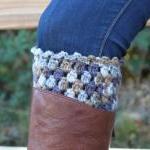 Crochet Boot Cuffs Leg Warmers Boot Socks Multicolor