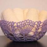 Crochet Lace Doily Bowl Ba..
